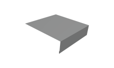 Планка околооконная простая 200х75 0,5 Satin с пленкой RAL 9006 бело-алюминиевый (2м)