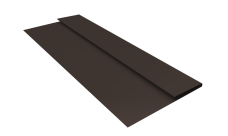 Планка стартовая Блок-Хаус новый Grand Line 0,5 Атлас с пленкой RR 32 темно-коричневый (2м)