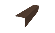 Планка завершающая 50х50 жалюзи Milan 0,5 PE RAL 8017 шоколад (3м)