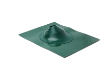 Проходной элемент (мастер флеш) угловой №1 (75-200мм) +185 EPDM (металлический окрашенный фланец) зеленый