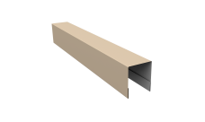 Планка боковая для забора из сайдинга Квадро Брус, Корабельная Доска, ЭкоБрус new Grand Line 0,5 Satin RAL 1015 светлая слоновая кость (2,06м)