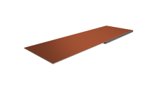 Планка финишная 48х25 0,5 Satin с пленкой RAL 8004 терракота (2м)