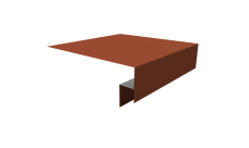 Планка околооконная сложная Блок-Хаус новый 250х50х27 Grand Line 0,45 ПЭ с пленкой RAL 8004 терракота (2м)