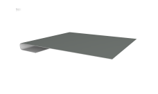 Планка завершающая 0,45 PE с пленкой RAL 7005 мышино-серый (2м)