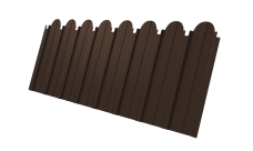 Профнастил C10A фигурный Grand Line 0,5 PurLite Matt RAL 8017 шоколад