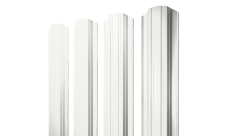 Штакетник Прямоугольный фигурный Grand Line 0,5 Satin RAL 9003 сигнальный белый