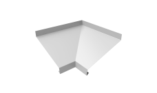 Угол отлива внутренний 200 0,5 Satin с пленкой RAL 9003 сигнальный белый