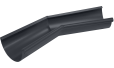 Угол желоба внутренний GL PU Matt 135 гр 125 мм RAL 7024 мокрый асфальт