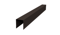 Планка опорная составная внутренняя для забора жалюзи Palermo Grand Line 0,45 Drap-double TX RR 32 темно-коричневый (1,8м)