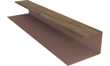 Планка П-образная Экобрус Grand Line 0,45 Принт Элит Беленый дуб TwinColor (2м)