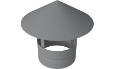 Дымник на трубу круглый d80 0,5 Satin с пленкой RAL 7004 сигнальный серый