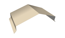 Парапетная крышка угольная 390мм Grand Line 0,45 Drap ТХ RAL 1015 светлая слоновая кость (3м)