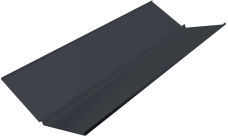 Планка ендовы нижней с компенсатором Grand Line 0,4 PE-Matt-Double RAL 7024 мокрый асфальт (2м)