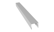 Планка П-образная заборная 24 0,45 Drap с пленкой RAL 9003 сигнальный белый (2м)