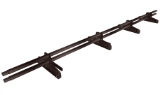 Снегозадержатель трубчатый для фальца Премиум d 45х25 RAL 8017 (3м) оцинкованный