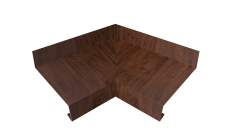 Угол отлива внутренний 50 Grand Line 0,45 Принт Премиум с пленкой Бразильская вишня Фреш TwinColor