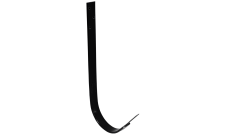 Крюк длинный Grand Line PU 125 мм RAL 9005 черный