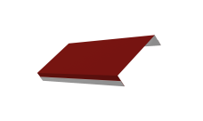 Ламель обратная 125 забора жалюзи Texas Grand Line 0,45 PE RAL 3011 коричнево-красный