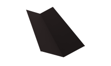 Планка ендовы верхней 145х145 0,45 PE с пленкой RAL 9005 черный (2м)