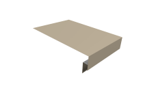 Планка околооконная сложная 250х50х12 (j-фаска) Grand Line 0,45 Drap ТХ RAL 1015 светлая слоновая кость (2м)