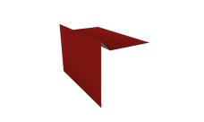 Планка ветровая для мягкой кровли 130х25х100 Grand Line 0,45 PE с пленкой RAL 3011 коричнево-красный (3м)