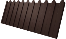 Профнастил С8A в02 фигурный Grand Line 0,5 PurPro матовый RAL 8017 шоколад