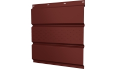 Софит металлический Классик v01 Grand Line центральная перфорация 0,45 PE с пленкой RAL 3009 оксидно-красный