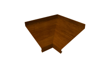 Угол отлива внутренний 100 Grand Line 0,45 Print Premium с пленкой Golden Wood Intense FTC