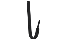 Крюк длинный Grand Line ПУ матовый 125мм RAL 9005 черный