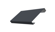 Ламель лицевая 125 забора жалюзи Техас Grand Line 0,45 PE RAL 7024 мокрый асфальт