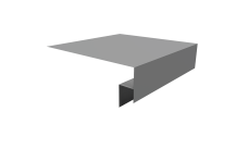 Планка околооконная сложная Блок-Хаус новый 250х50х27 Grand Line 0,45 ПЭ с пленкой RAL 9006 бело-алюминиевый (2м)