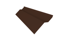 Планка примыкания внакладку Фартук S6 пристенный накладной 0,5 Satin Matt TX RAL 8017 шоколад (2м)