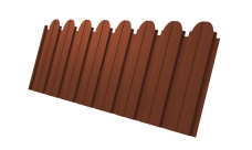 Профнастил C10B фигурный Grand Line 0,5 Satin Matt RAL 8004 терракота