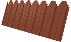 Профнастил C10B фигурный Grand Line 0,5 Satin Matt RAL 8004 терракота