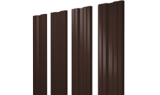 Штакетник Twin с прямым резом 0,5 PE lite RAL 8017 шоколад