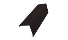 Декоративная накладка на столб универсальная угловая 62х55 для забора жалюзи Grand Line 0,5 PurPro Matt 275 RAL 9005 черный (2м)