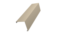 Декоративная накладка на столб универсальная угловая 80х80 для забора жалюзи Grand Line 0,45 Drap TX RAL 1015 светлая слоновая кость (2м)