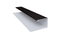 Планка П-образная Блок-Хаус new Grand Line 0,45 Drap TX RAL 9005 черный (2м)