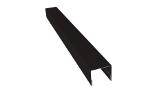 Планка П-образная заборная 24 Grand Line 0,45 ПЭ двухсторонний с пленкой RAL 9005 черный (3м)