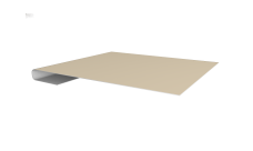 Планка завершающая Grand Line 0,45 Drap TX RAL 1015 светлая слоновая кость (2м)