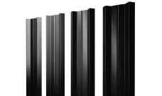 Штакетник М-образный A с прямым резом Grand Line 0,4 PE-Matt-Double RAL 9005 черный