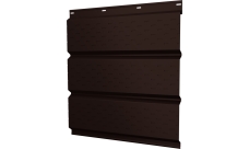 Софит металлический Классик v01 Grand Line полная перфорация 0,5 Velur X с пленкой RAL 8017 шоколад