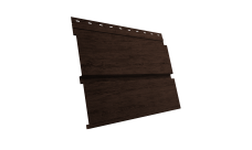 Софит металлический Квадро Брус Grand Line без перфорации 0,45 Print-Double Premium с пленкой Antique Wood