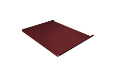 Фальц двойной стоячий Grand Line 0,45 Drap ТХ с пленкой на замках RAL 3005 красное вино