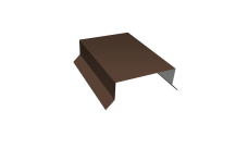 Парапетная крышка прямая 100мм 0,5 Satin с пленкой RAL 8017 шоколад (2,5м)