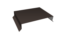 Парапетная крышка прямая 200мм 0,5 Satin Matt TX RR 32 темно-коричневый (2м)