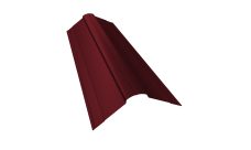 Планка конька фигурного 100x100 0,5 Satin Matt RAL 3005 красное вино (2м)