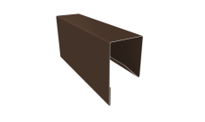 Планка П-образная заборная 17 Grand Line 0,5 Atlas X с пленкой RAL 8017 шоколад (2м)