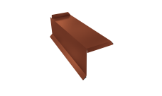 Планка торцевая сегментная 30мм Левая 0,5 PurLite Matt RAL 8004 терракота