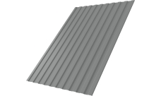 Профнастил С8A v01 Grand Line 0,5 Satin RAL 9006 бело-алюминиевый